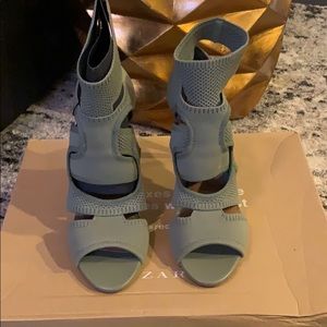 ZARA FABRIC WRAPAROUND SANDALS